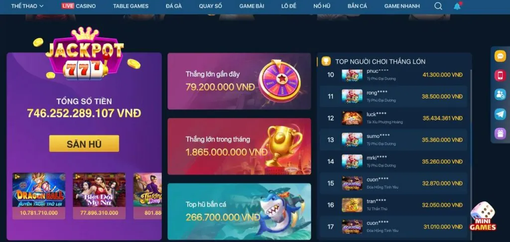 Hoàn trả hàng ngày bắn cá